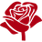 Icon einer roten Rose